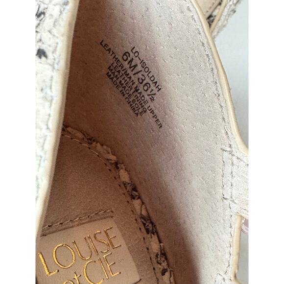 LOUISE ET CIE Isoldah Heels Size 6 Leather Strappy Buckle Leather‎ Caged Pump - Picture 9 of 11